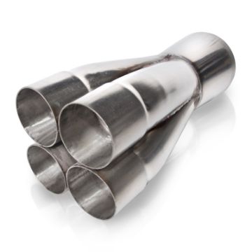 Picture of Stainless Works 2 - 14in 4 - way merge collectors with 4in OD outlet