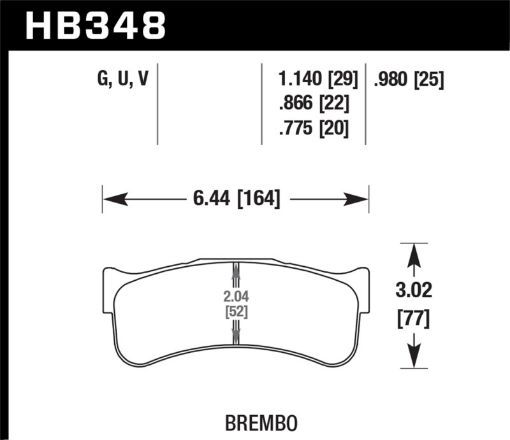 Picture of Hawk DTC - 80 Brembo 29mm Race Brake Pads