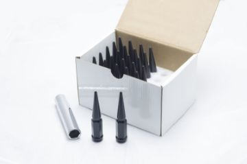 Picture of Wheel Mate Spiked Lug Nuts Set of 24 - Black 14x1.50