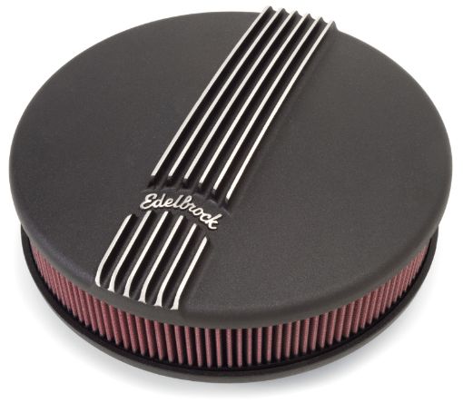 Picture of Edelbrock Air Cleaner Classic Series Round Aluminum Top Cloth Element 14In Dia X 3 9In Black