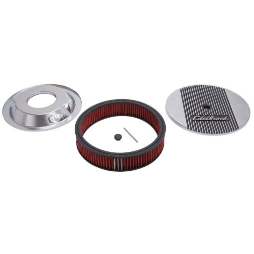 Picture of Edelbrock Air Cleaner Elite II 14In Diameter w 3In Element Standard Height Polished