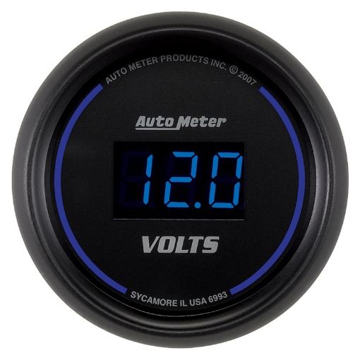 Picture of Autometer Cobalt Digital 52.4mm Black Voltmeter