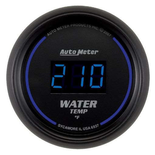 Picture of Autometer Cobalt Digital 52.4mm Black 0 - 300 deg F Water Temperature Gauge