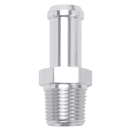 Picture of Edelbrock Hose End Straight 38In NPT to 12In Barb Clear Anodize
