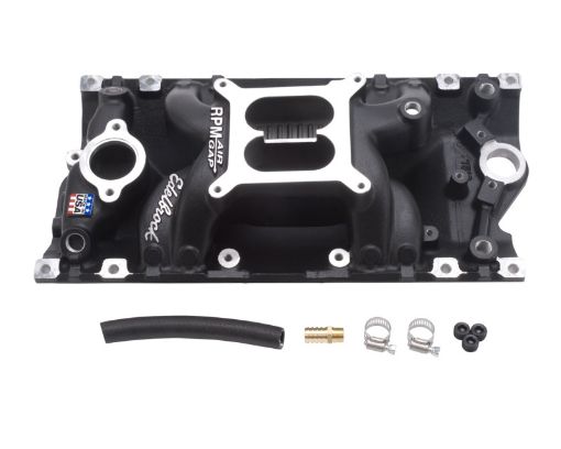 Picture of Edelbrock Performer RPM Air Gap Vortec Black