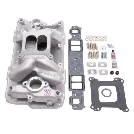Picture of Edelbrock Manifold Installation Kit Performer RPM Air - Gap SBC 1957 - 1986 Natural Finish