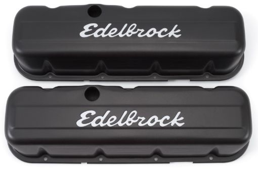 Picture of Edelbrock Valve Cover Signature Series Chevrolet 1965 and Later 396 - 502 V8 Tall Black