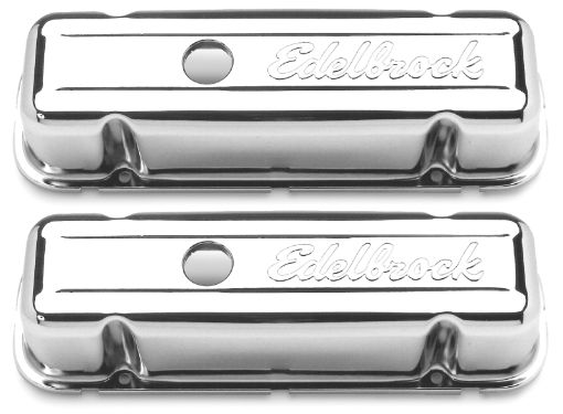 Picture of Edelbrock Valve Cover Signature Series Buick 1977 and Later 3 8L and 4 1L V6 Chrome