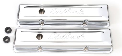 Picture of Edelbrock Valve Cover Signature Series Chevrolet 1959 - 1986 262 - 400 CI V8 Low Chrome