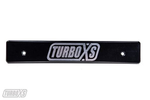 Picture of Turbo XS 08 - 14 Subaru WRXSTi Billet Aluminum License Plate Delete Black Machined TurboXS Logo