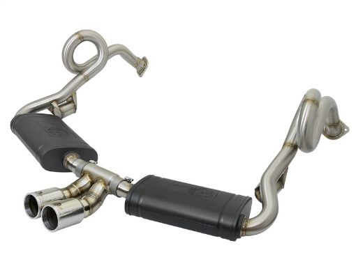 Picture of aFe MACHForce - Xp 2in 304 SS Cat - Back Exhaust wPolished Tips 13 - 16 Porsche BoxsterCayman 2.7L3.4L