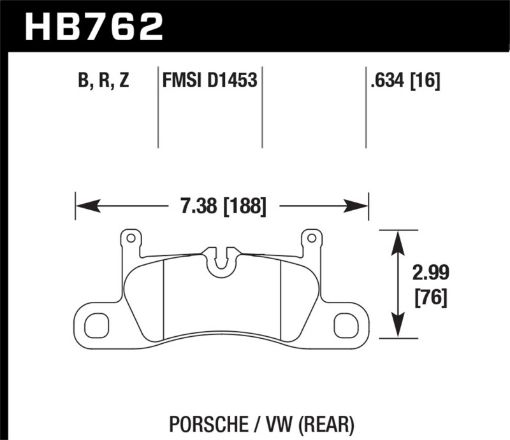 Picture of Hawk 11 - 17 Porsche Cayenne 11 - 16 VW Touareg Performance Ceramic Street Rear Brake Pads