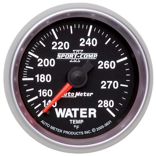 Picture of Autometer Sport - Comp II 2 - 116in 140 - 280 Deg Mechanical Water Temp Gauge - Black