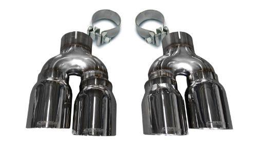 Picture of Corsa 16 - 19 Cadillac ATS 3.6T 4in Inlet 4in Outlet Twin Polished Tip Kit (For Corsa Exhaust Only)