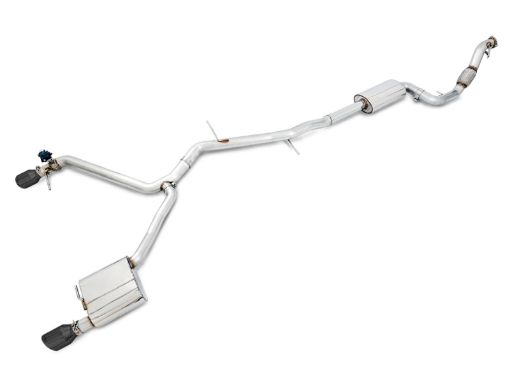 Picture of AWE Tuning Audi B9 A4 SwitchPath Exhaust Dual Outlet - Diamond Black Tips (Includes DP and Remote)