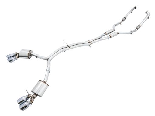 Picture of AWE Tuning Audi B9 S4 Touring Edition Exhaust - Non - Resonated (Silver 102mm Tips)