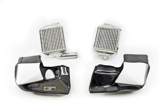 Picture of AWE Tuning Audi 2.7T Performance Intercooler Kit - wCarbon Fiber Shrouds