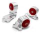 Picture of Innovative 88 - 91 Civic B - Series Silver Aluminum Mounts Solid Bushings (Cable to Hydro Conversion)