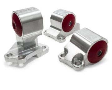 Picture of Innovative 92 - 95 Civic BD Series Silver Aluminum Mounts Solid Bushings (Auto to Manual 2 Bolt)