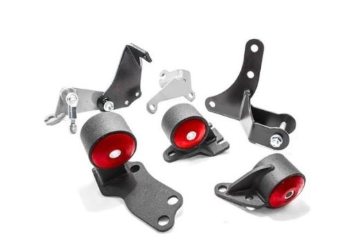 Picture of Innovative 88 - 91 Civic D - Series Black Steel Mounts 75A Bushings (Pre 92 Engine Hydro)