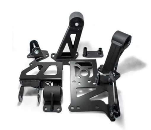 Picture of Innovative 94 - 01 Integra J - Series Black Steel Mounts 75A Bushings (w Alt. Relocation Bracket)