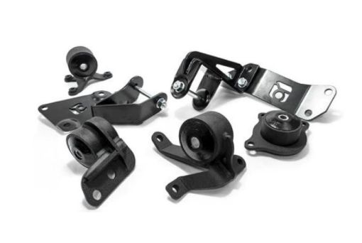 Picture of Innovative 01 - 05 Civic K - Series Black Steel Mounts 75A Bushings (Not K24 Trans)