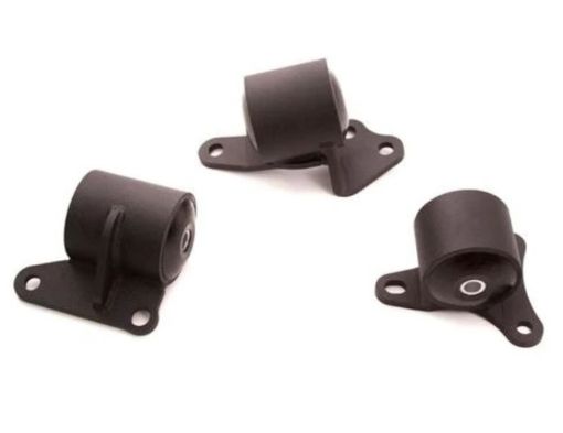 Picture of Innovative 92 - 96 Prelude F - SeriesH - Series Black Steel Mounts 85A Bushings (Auto ChassisTrans)