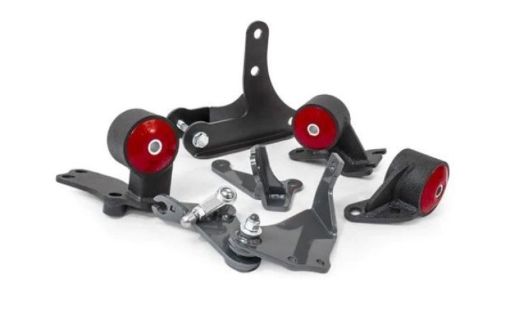 Picture of Innovative 88 - 91 Civic D - Series Black Steel Mounts 85A Bushings (92 Engine Hydro Conversion)