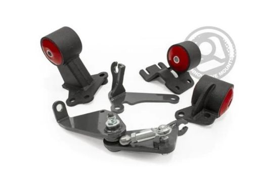 Picture of Innovative 90 - 93 Integra B - Series Black Steel Mounts 85A Bushings (Auto to Manual Hydro Actuator)
