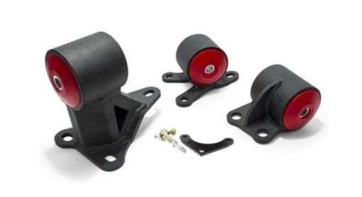 Picture of Innovative 92 - 95 Civic BD Series Black Steel Mounts 85A Bushings (Auto to Manual Cable 2 Bolt)