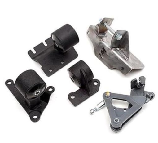 Picture of Innovative 88 - 91 Civic H - Series Black Steel Mounts 95A Bushings (Manual Hydro Actuator)