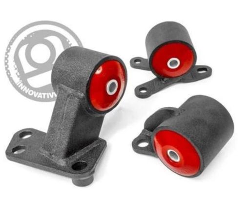 Picture of Innovative 94 - 01 Integra B - Series Black Steel Mounts 95A Bushings (Auto to Manual Hydro 2 Bolt)