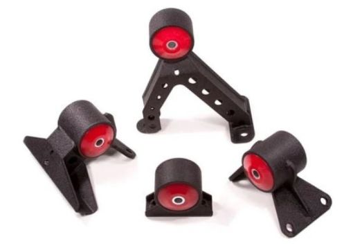 Picture of Innovative 07 - 13 Mitsubishi Evolution 4B11T Black Steel Mounts 95A Bushings