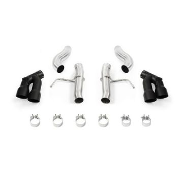 Picture of Mishimoto 2016 Chevrolet Camaro 2.0T Quad - Tip Race Axle - Back Exhaust w Black Tips