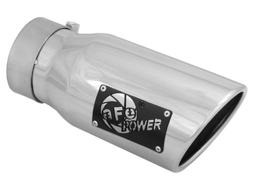 Picture of aFe MACH Force - Xp 3in Inlet x 4in Outlet x 9in Length 304 Stainless Steel Exhaust Tip Polished