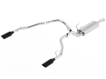 Picture of Borla 09 - 17 Ram 1500 5.7L V8 3in - 2.5in Dual Out Pipe 5in Tip S - Type Exhaust Black Chrome