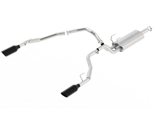 Picture of Borla 09 - 17 Ram 1500 5.7L V8 3in - 2.5in Dual Out Pipe 5in Tip S - Type Exhaust Black Chrome
