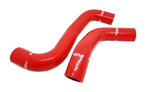 Picture of Torque Solution 08 - 14 Subaru WRX 08 - 18 STI 09 - 13 Forester XT Silicone Radiator Hose Kit - Red