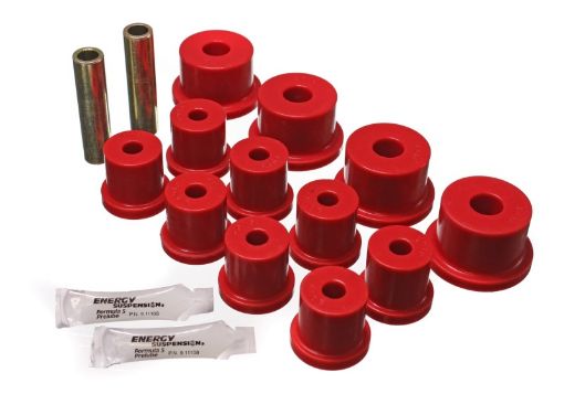 Picture of Energy Suspension 64 - 73 Ford Mustang Red Rear Leaf Spring Bushing Set