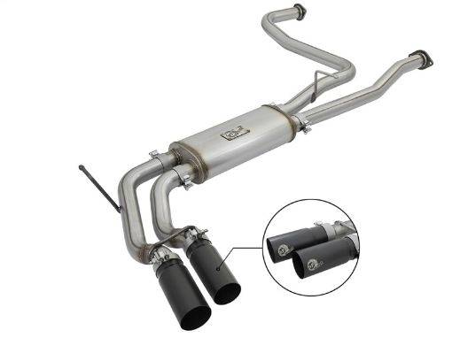 Picture of aFe POWER Rebel Series 2 - 12in 409 SS Cat Back Exhaust w Black Tips 16 - 17 Nissan Titan V8 5.6L