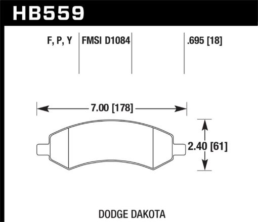 Picture of Hawk 06 - 16 Dodge RAM 1500 06 - 10 Mitsubishi Raider Super Duty Front Brake Pads