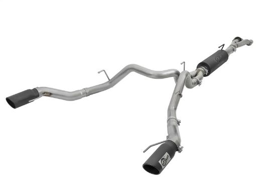 Picture of aFe MACH Force - Xp 3in to 3 - 12in 304 SS Cat - Back Exhaust wBlack Tip 17 - 18 Ford F - 150 Raptor V6 3.5L