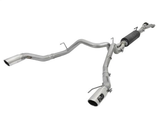 Picture of aFe MACHForce - XP 3in to 3 - 12in 304 SS Cat - Back Exhaust wPolished Tips 17 - 18 Ford F - 150 Raptor 3.5L