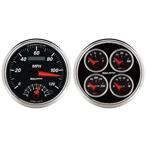 Picture of Autometer 5inch Kit Box - Tach Speedo Combo Oil Pressure Water Temp Volt Fuel Level
