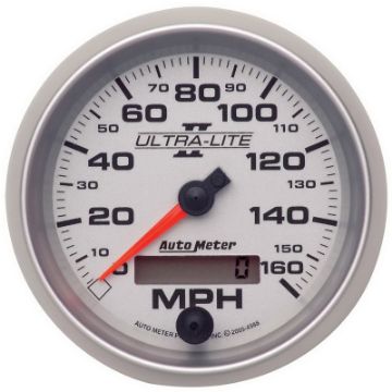 Picture of Autometer Ultra - Lite II 3 - 38in 0 - 160MPH Electronic Programmable Speedometer