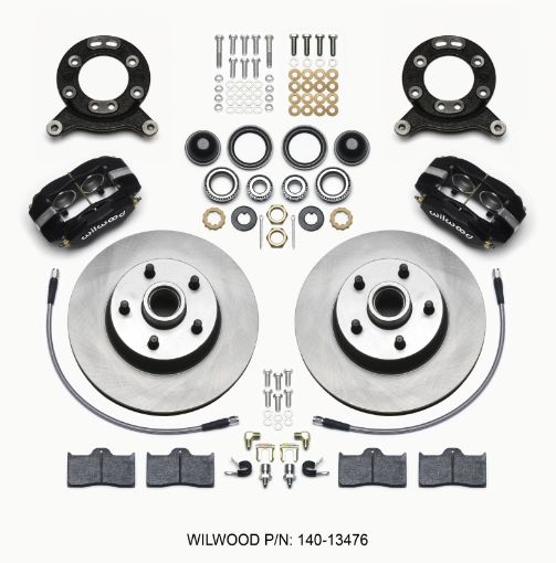 Picture of Wilwood Forged Dynalite - M Front Kit 11.30in 1 PC RotorHub 1965 - 1969 Mustang Disc Drum Spindle