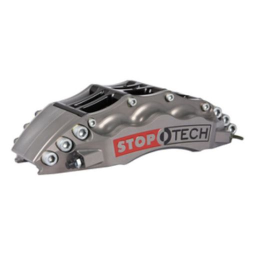 Picture of StopTech 04 - 07 STi Trophy Style Front Big Brake Kit 355X32MM with Gun Metal ST60 Calipers Slotted Ro
