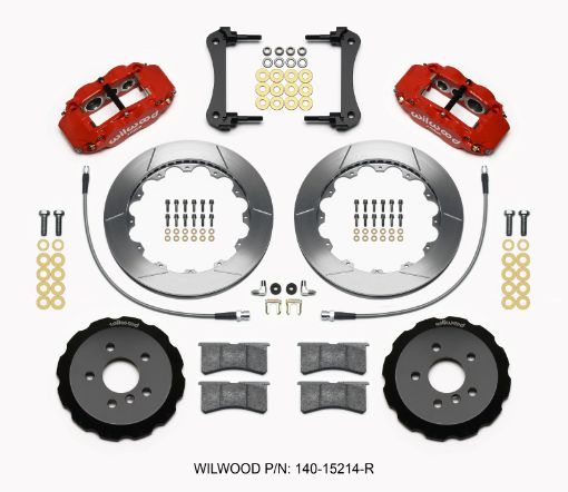 Picture of Wilwood Narrow Superlite 6R Front Hat Kit 12.88in Red 2014 - 2015 Mini Cooper wLines