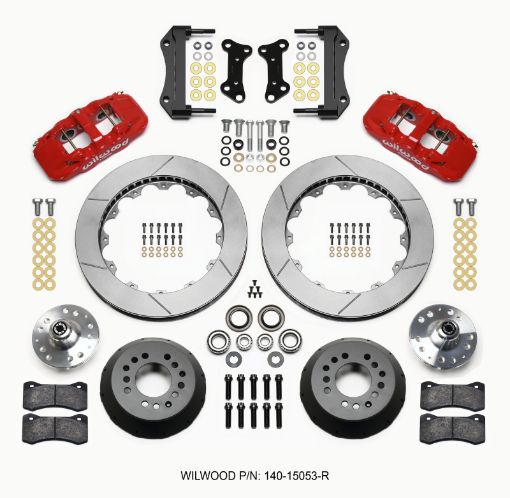 Picture of Wilwood AERO6 Front Hub Kit 15.00 Red 67 - 69 Camaro 64 - 72 Nova Chevelle