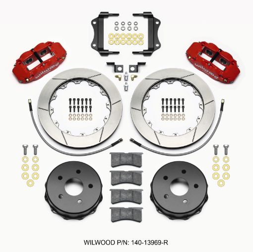 Picture of Wilwood Narrow Superlite 4R Rear Kit 12.88in Red 2007 - up Jeep JK wLines